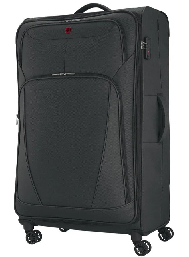 Wenger Beaumont Lite 80 Cm Medium 4-Double Wheeled Softside Expandable Check-In Luggage Trolley Case - Black - Image 4